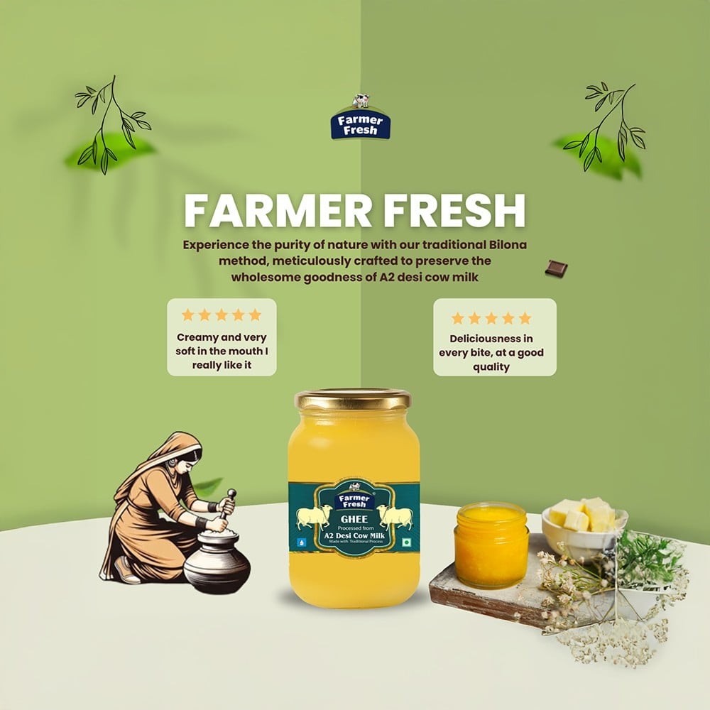 Farmer Fresh A2 Desi Cow Milk Ghee