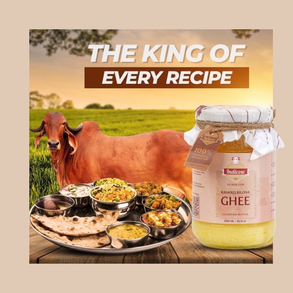 Indicow A2 Kankrej Bilona Cow Ghee