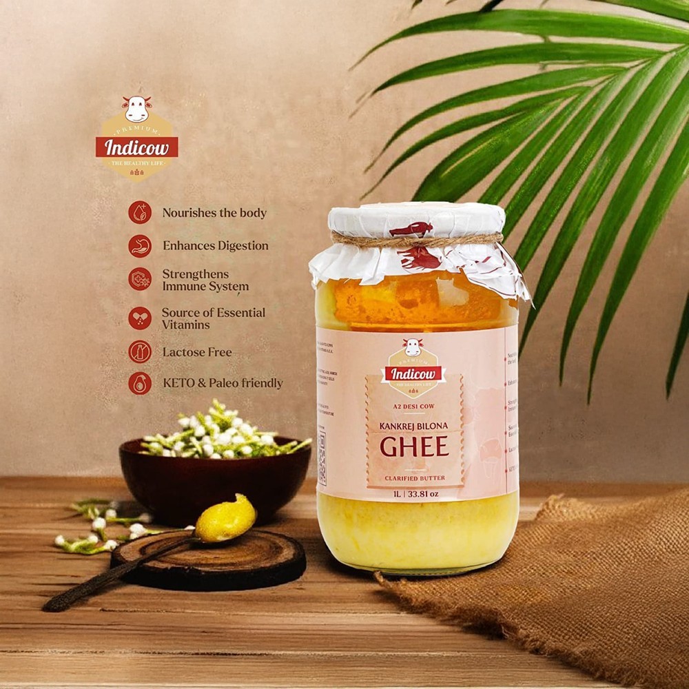 Indicow Kankrej Bilona Cow A2 Ghee