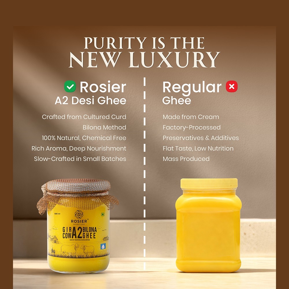 Rosier Bilona A2 Gir Ghee (Made from Curd)
