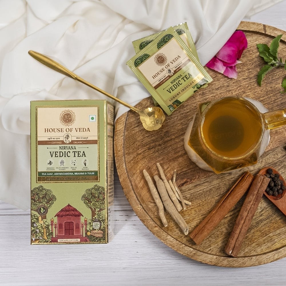 House of Veda Nirvana Vedic Infusion Flavoured Green Tea Bags