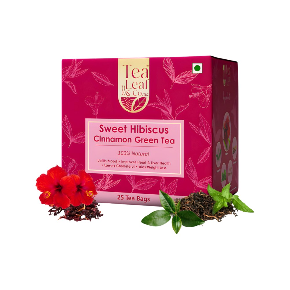 Tea Leaf & Co. Sweet Hibiscus Cinnamon Green Tea Bags