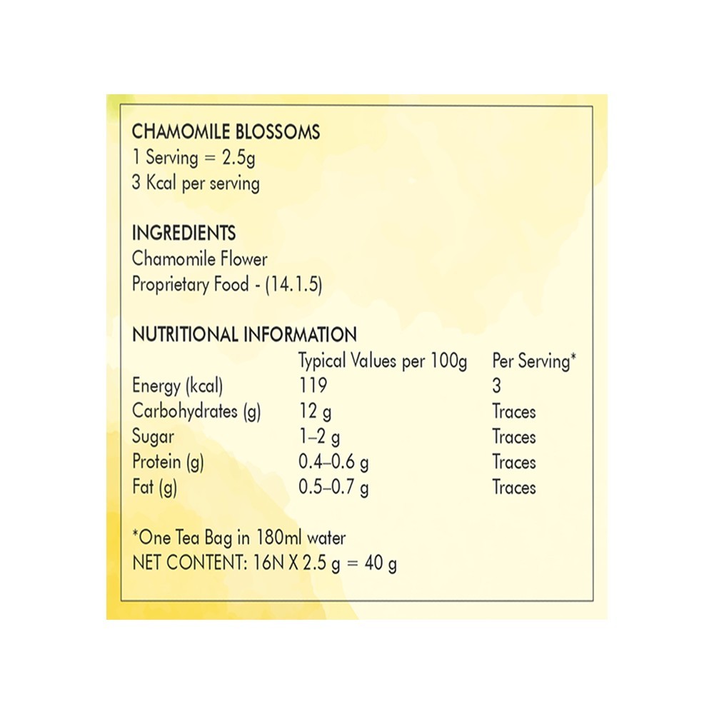 Teahues Chamomile Blossom Herbal Infusion Bags