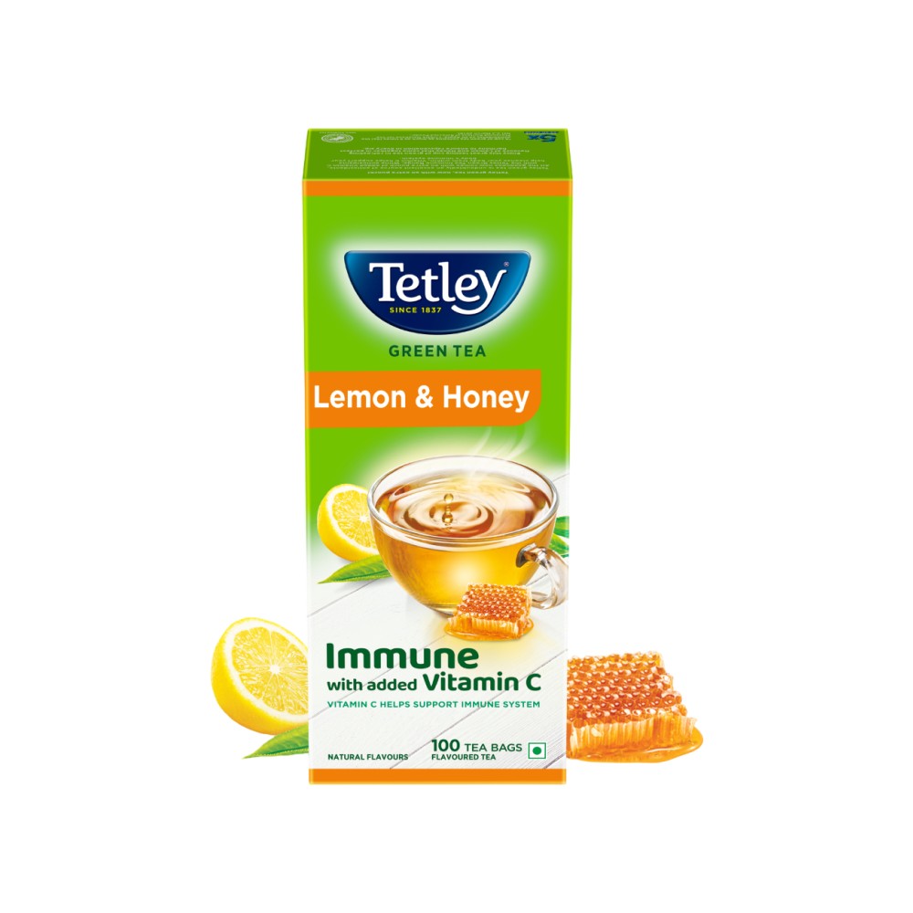 Tetley Lemon & Honey Green Tea Bags (with added Vitamin C)