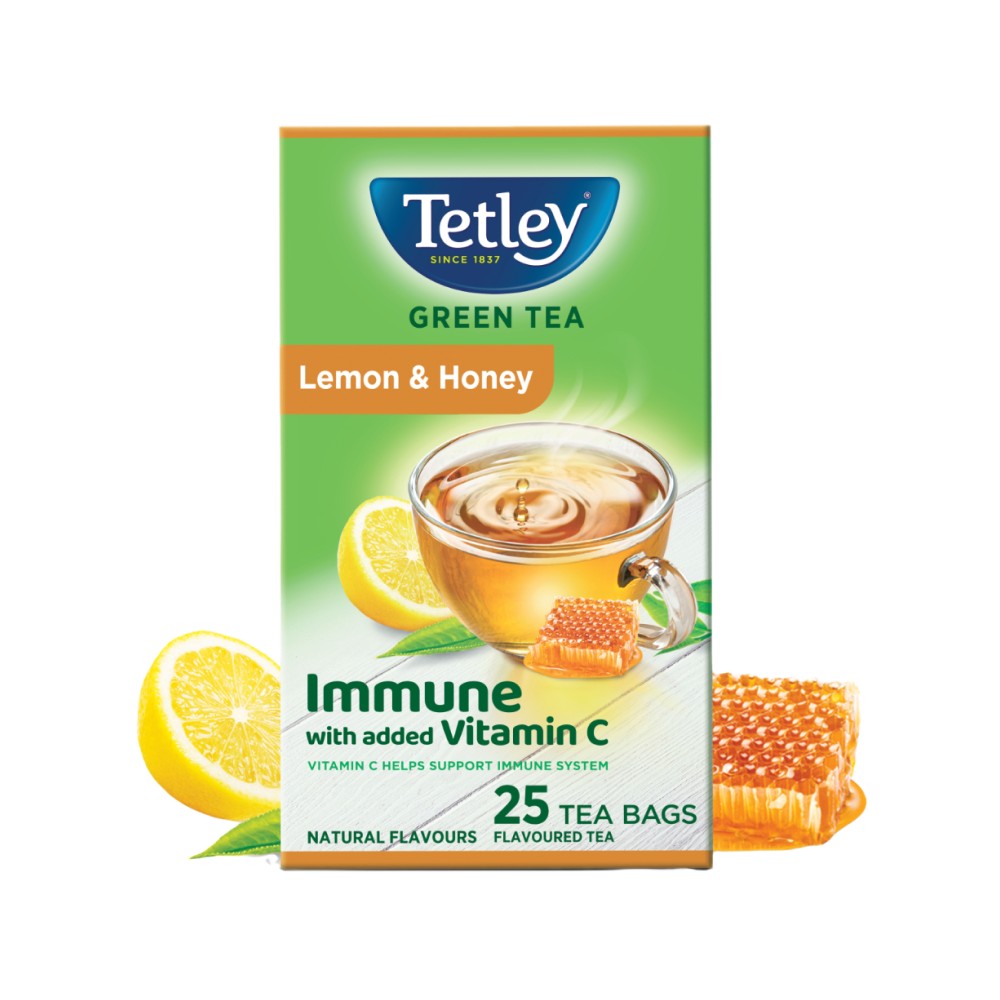 Tetley Lemon & Honey Green Tea Bags