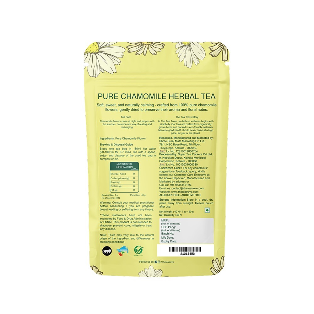 The Tea Trove Chamomile Herbal Infusion Bags