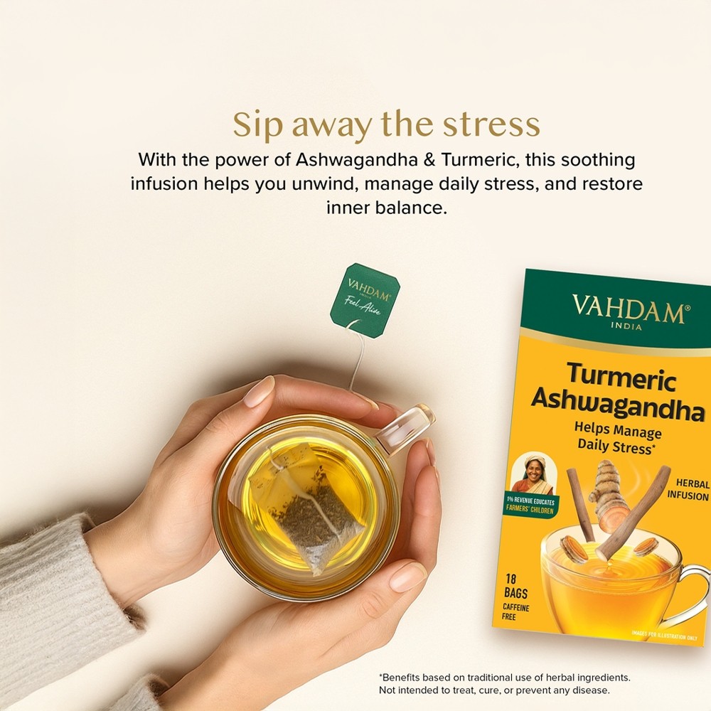 Vahdam Turmeric Ashwagandha Herbal Infusion