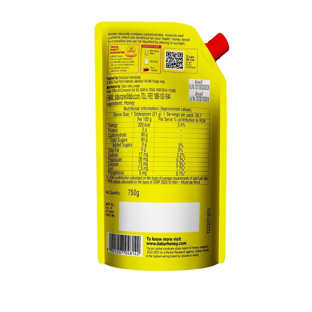 Dabur Pure Honey (Refill Pouch)
