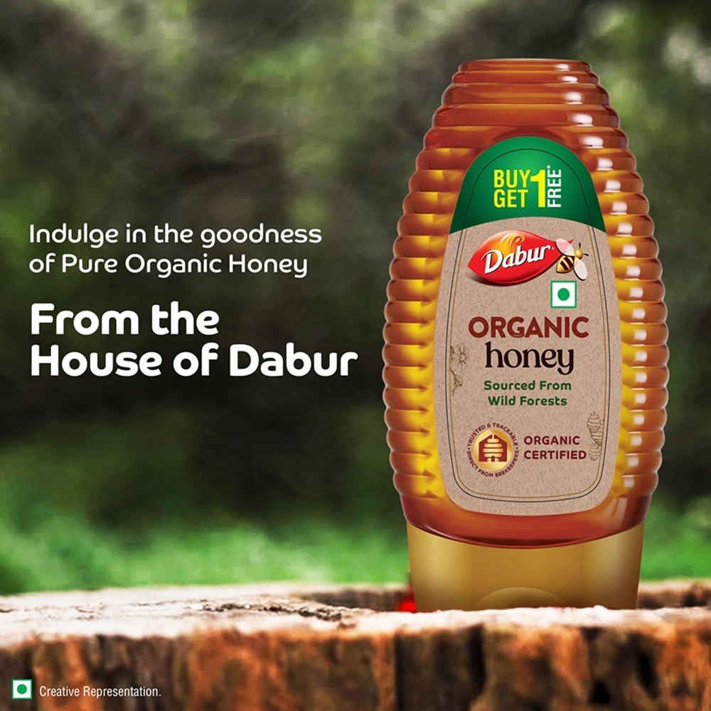 Dabur Squeezy Organic Honey Buy 1 Get 1 Free