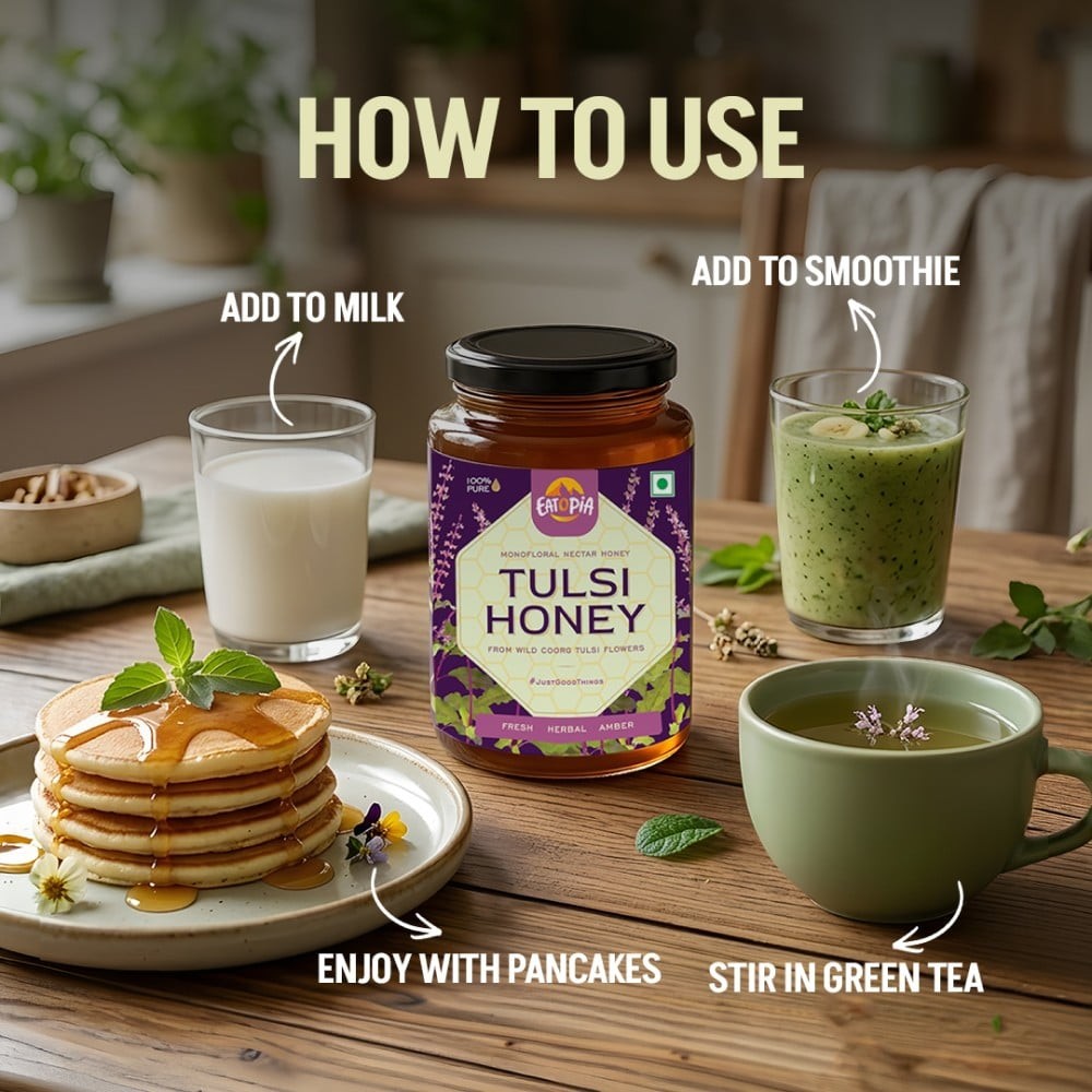Eatopia Monofloral Nectar Honey (Tulsi Flowers)
