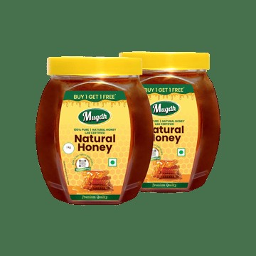 Mugdh Premium Natural Honey - Buy 1 Get 1 Free