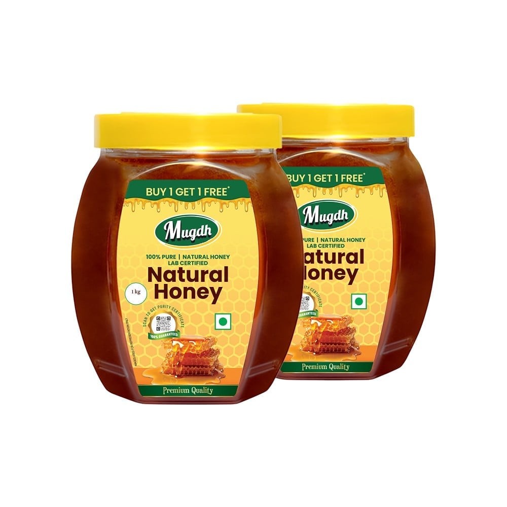 Mugdh Premium Natural Honey - Buy 1 Get 1 Free