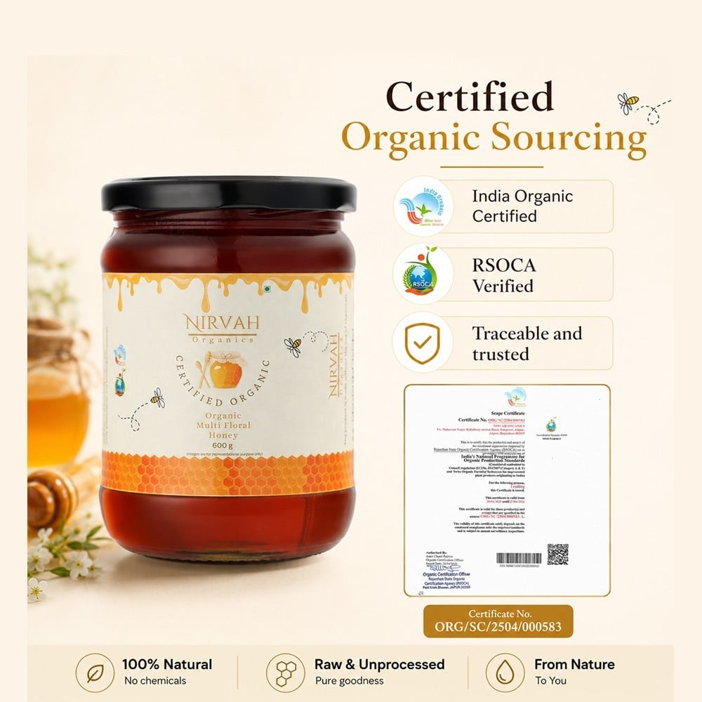 Nirvah Organics Multifloral Organic Honey