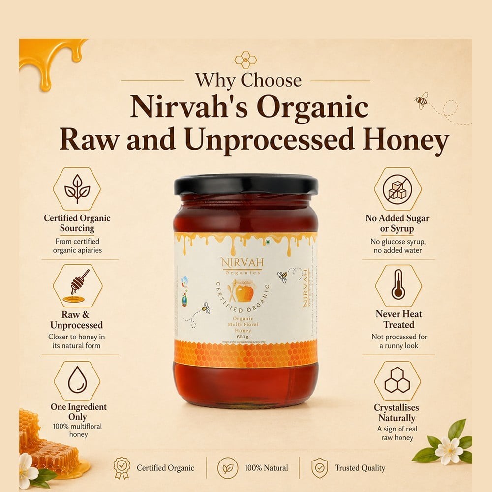 Nirvah Organics Multifloral Organic Honey