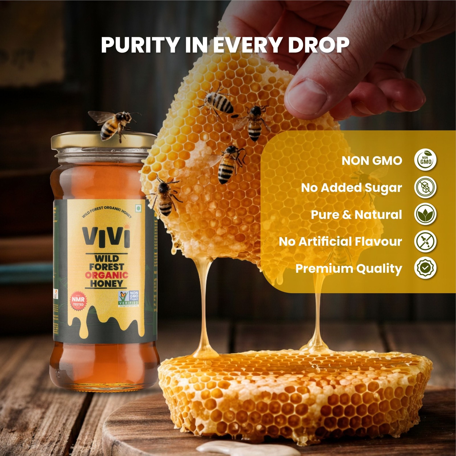 Vivi Wild Forest Organic Honey