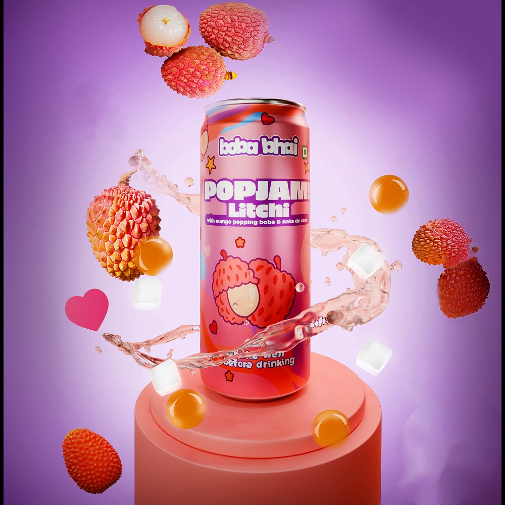 Boba Bhai Litchi Blood Orange Boba Drink