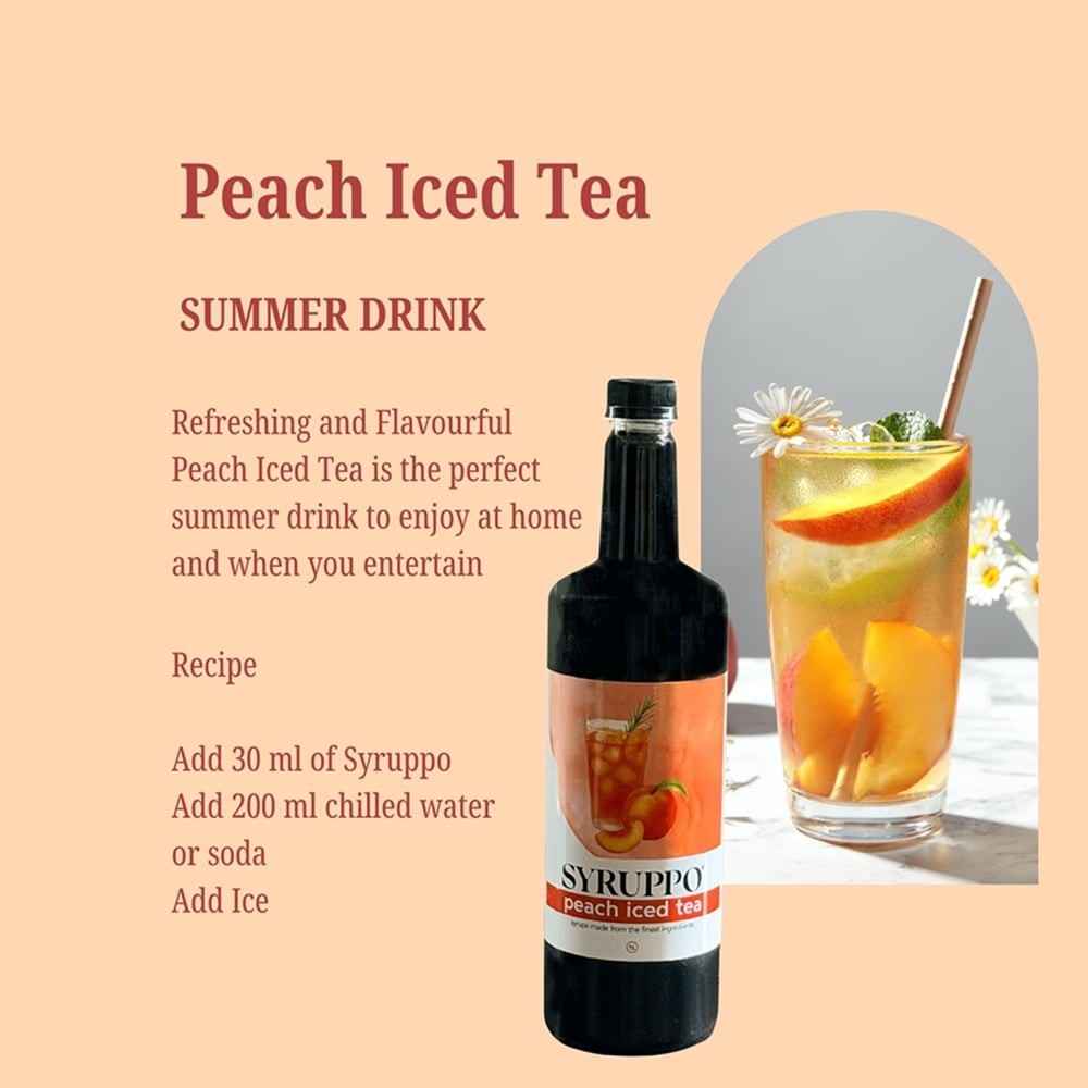 Syruppo Peach Iced Tea Syrup