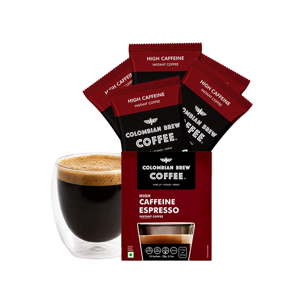 Colombian Brew Coffee High Caffeine Instant Coffee