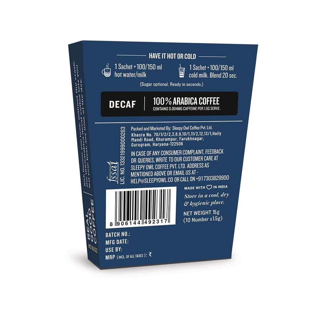 Sleepy Owl Decaf 100% Arabica Instant Coffee