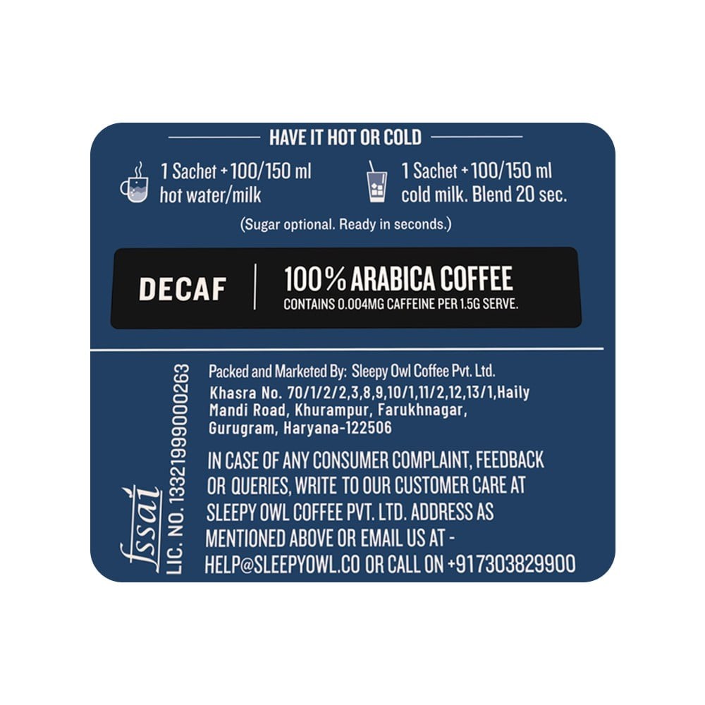 Sleepy Owl Decaf 100% Arabica Instant Coffee