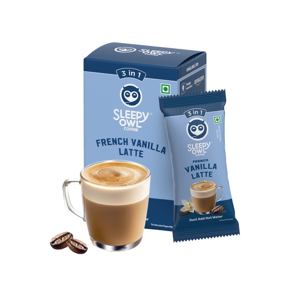 Sleepy Owl French Vanilla Latte Premix Coffee Premix