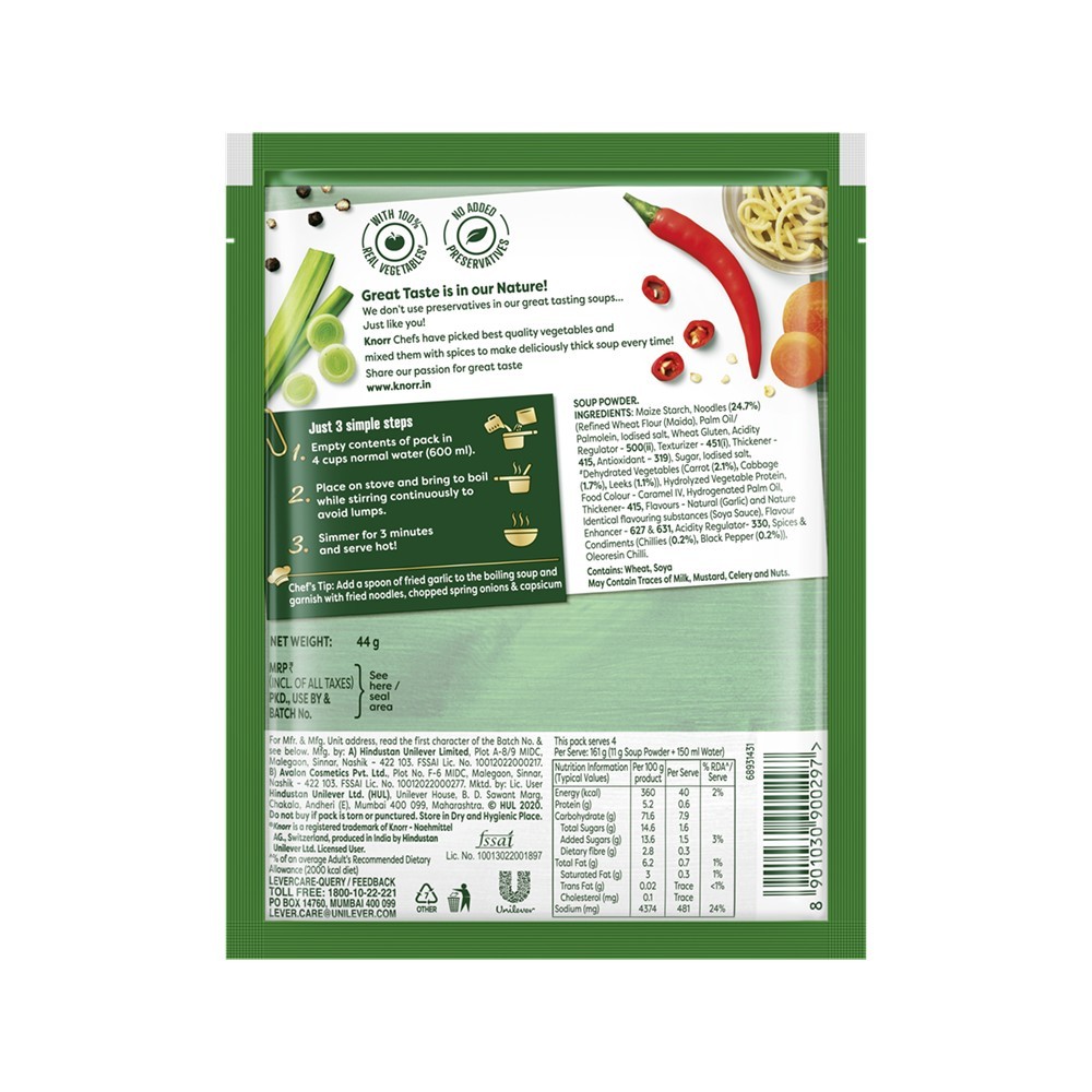 Knorr International Hong Kong Manchow Noodle Soup with No Added Preservatives