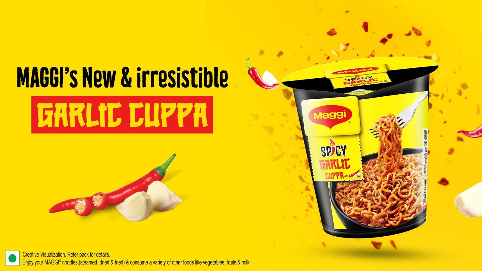 Maggi Spicy Garlic Instant Cup Noodles