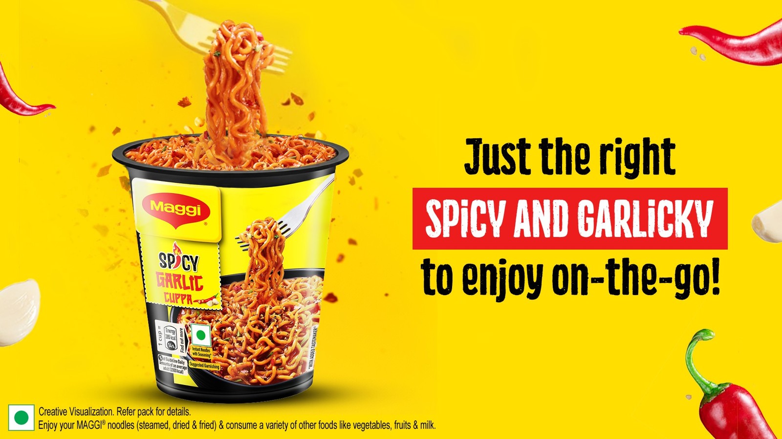 Maggi Spicy Garlic Instant Cup Noodles
