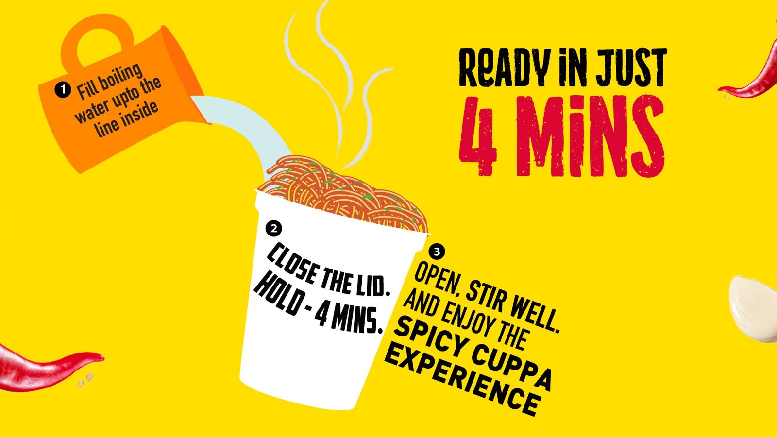 Maggi Spicy Garlic Instant Cup Noodles