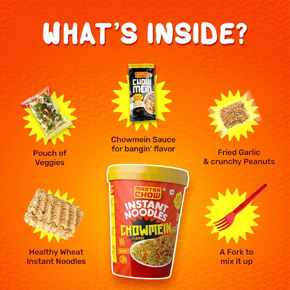 MasterChow Instant Cup Noodles (Chowmein Flavour)