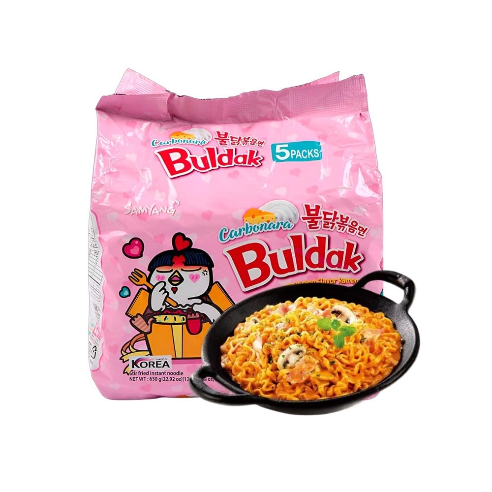 Samyang Buldak Carbonara Hot Chicken Flavoured Instant Noodles / Ramen