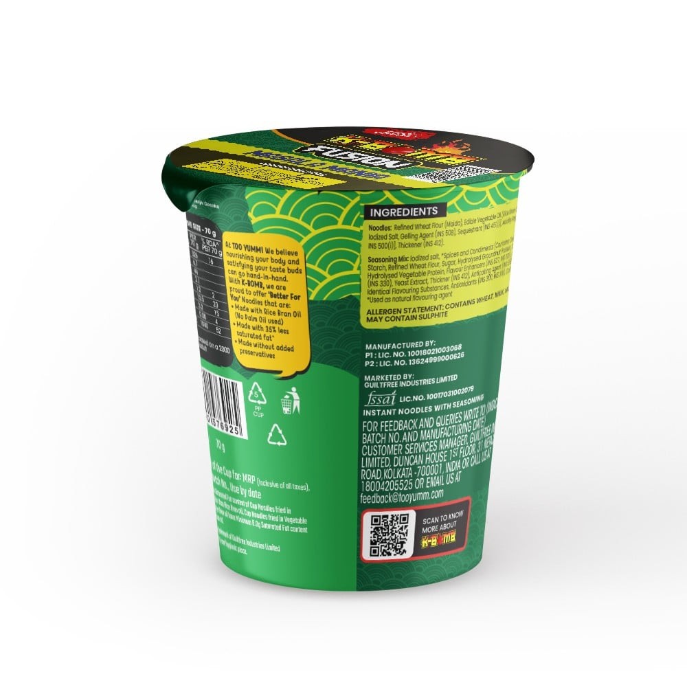 Too Yumm Fusion Masala Instant Cup Noodles