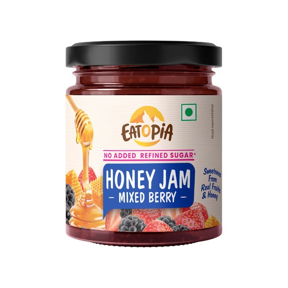 Eatopia Mixed Berry Honey Jam (No Refined Sugar)