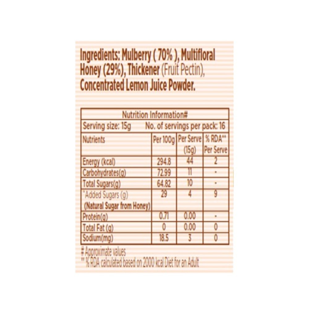 Eatopia Mulberry Honey Jam (No Refined Sugar)