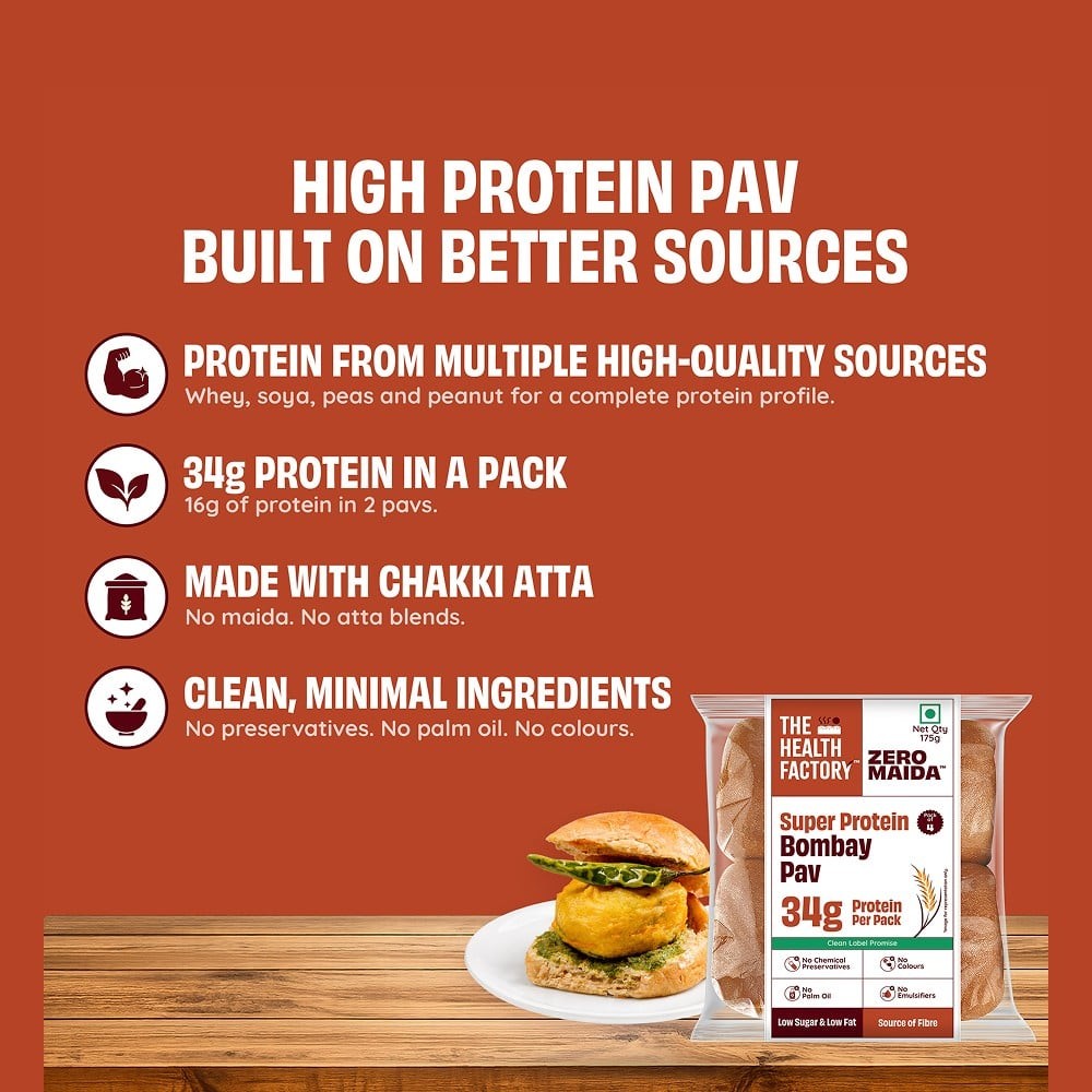 The Health Factory Zero Maida Protein Bombay Pav