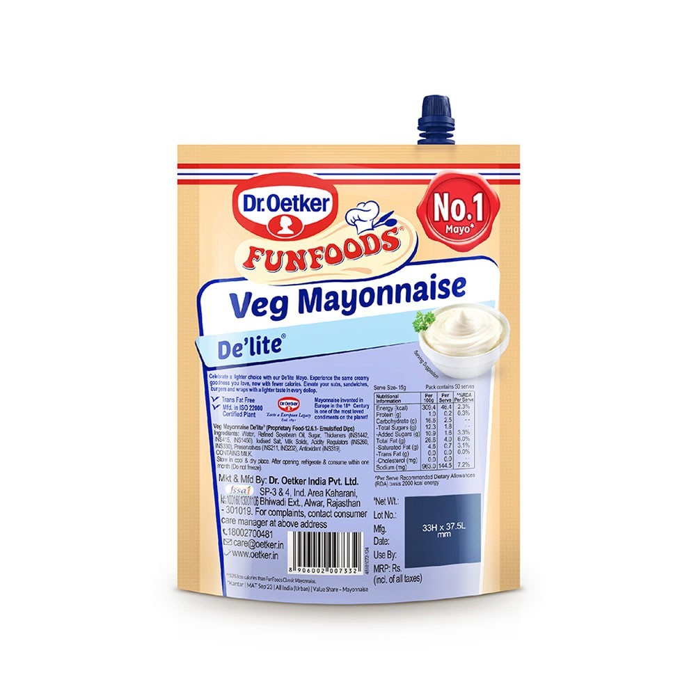 Dr. Oetker Funfoods Veg Mayonnaise De'lite