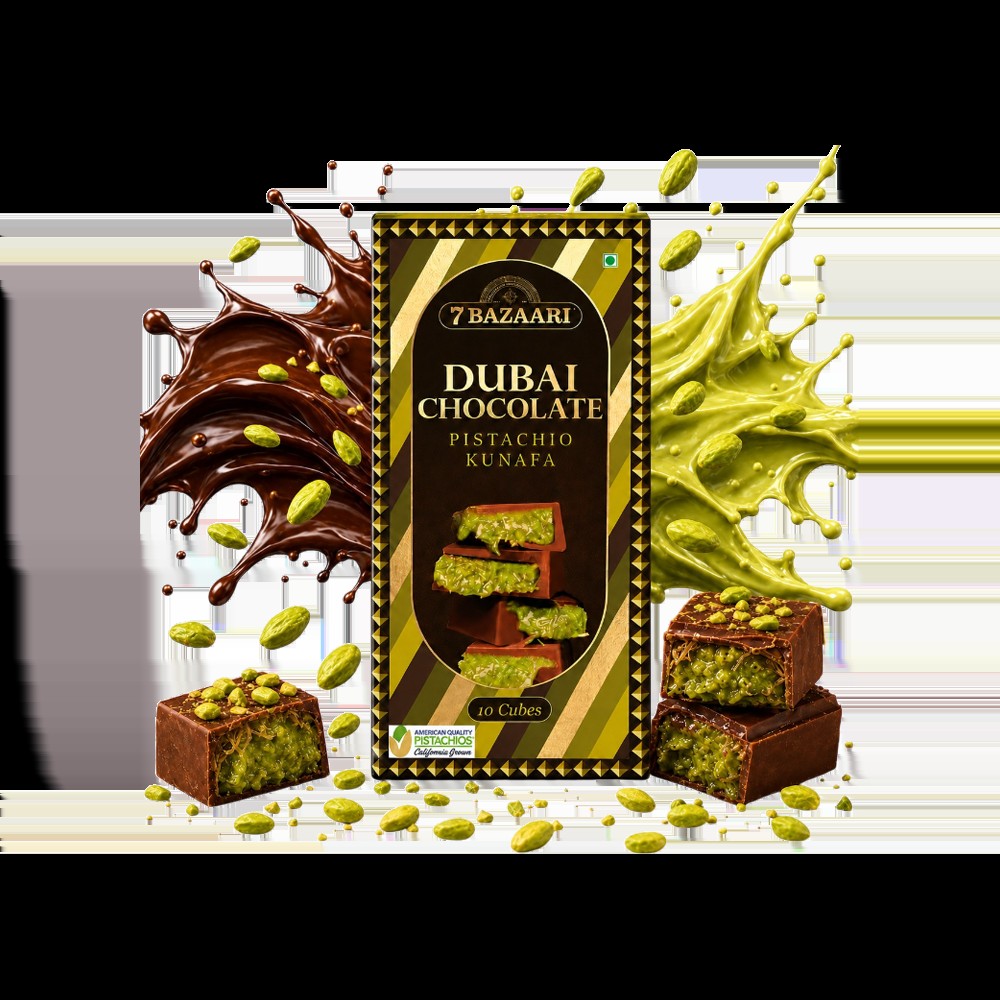 7 Bazaari Dubai Pistachio Kunafa Chocolate