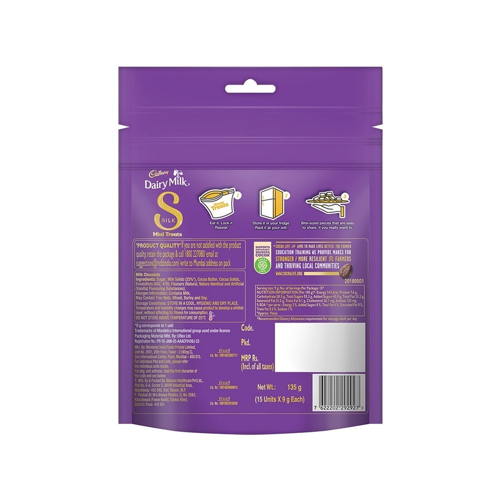 Cadbury Dairy Milk Silk Mini Treats Milk Chocolate Pack