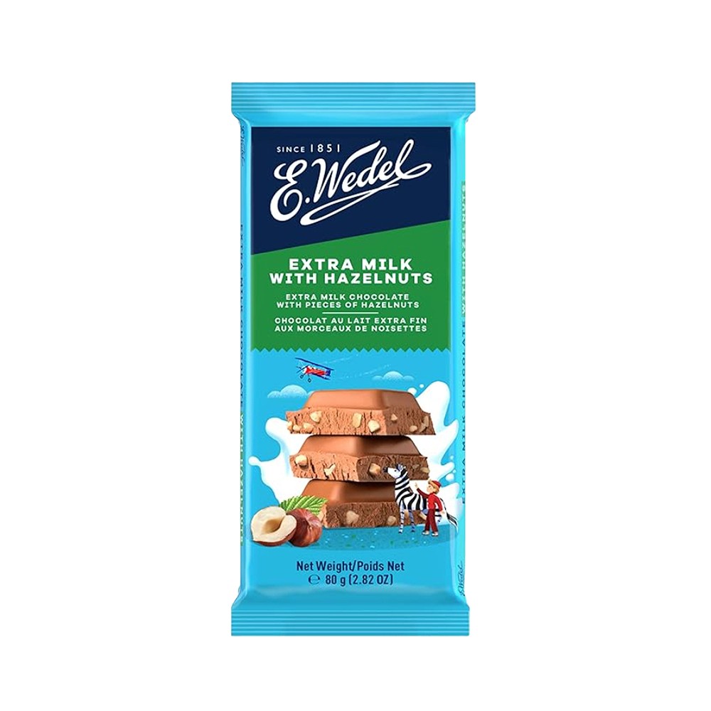 E.Wedel Extra Milk Chocolate Bar with Hazelnuts