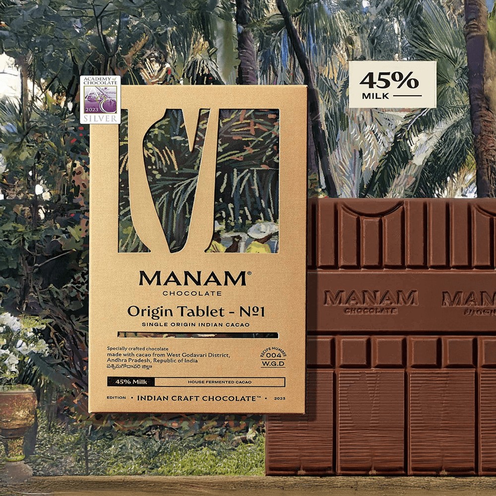 Manam Chocolate Indian Origin Tablet No. 1 Milk Chocolate Bar