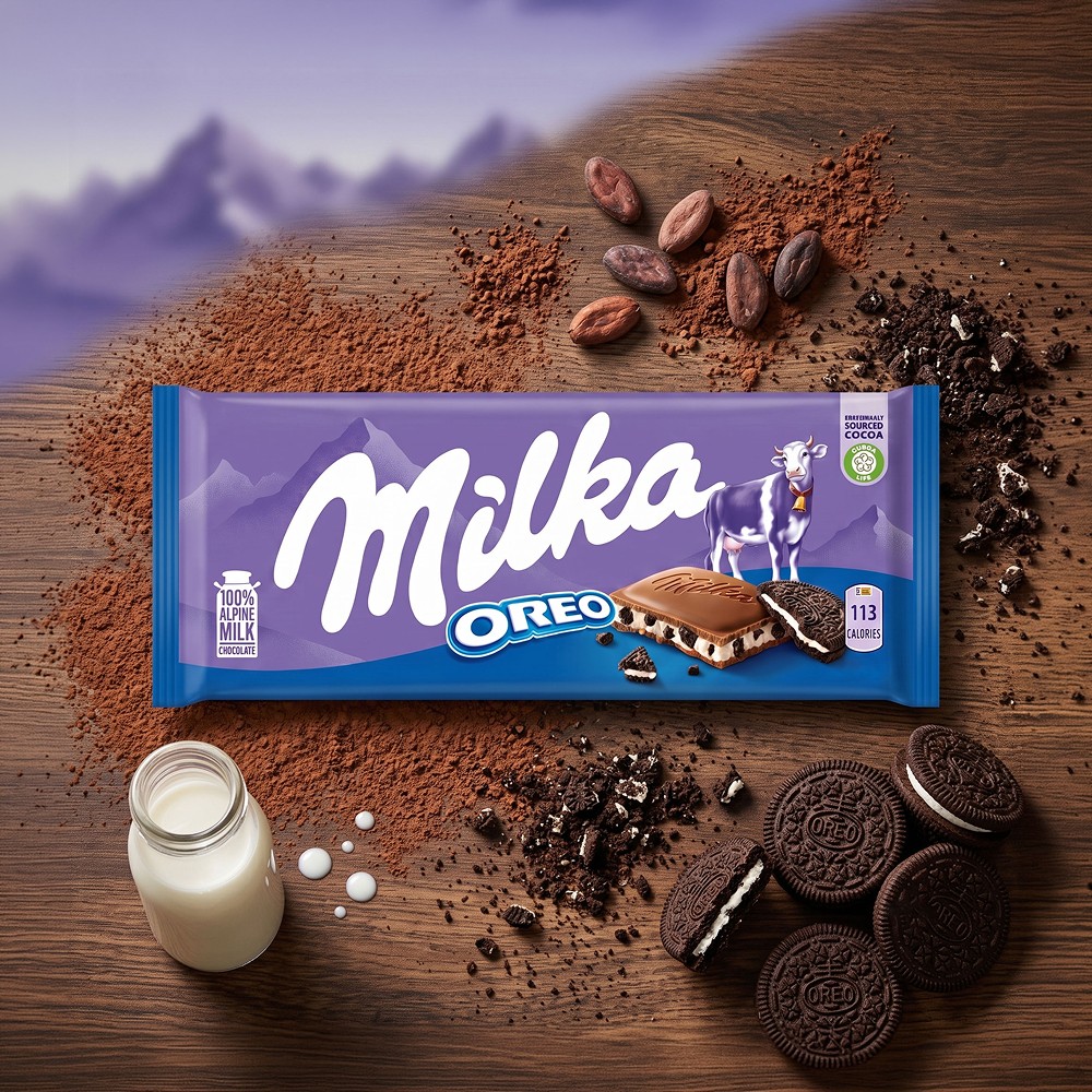 Milka Oreo Milk Chocolate Bar