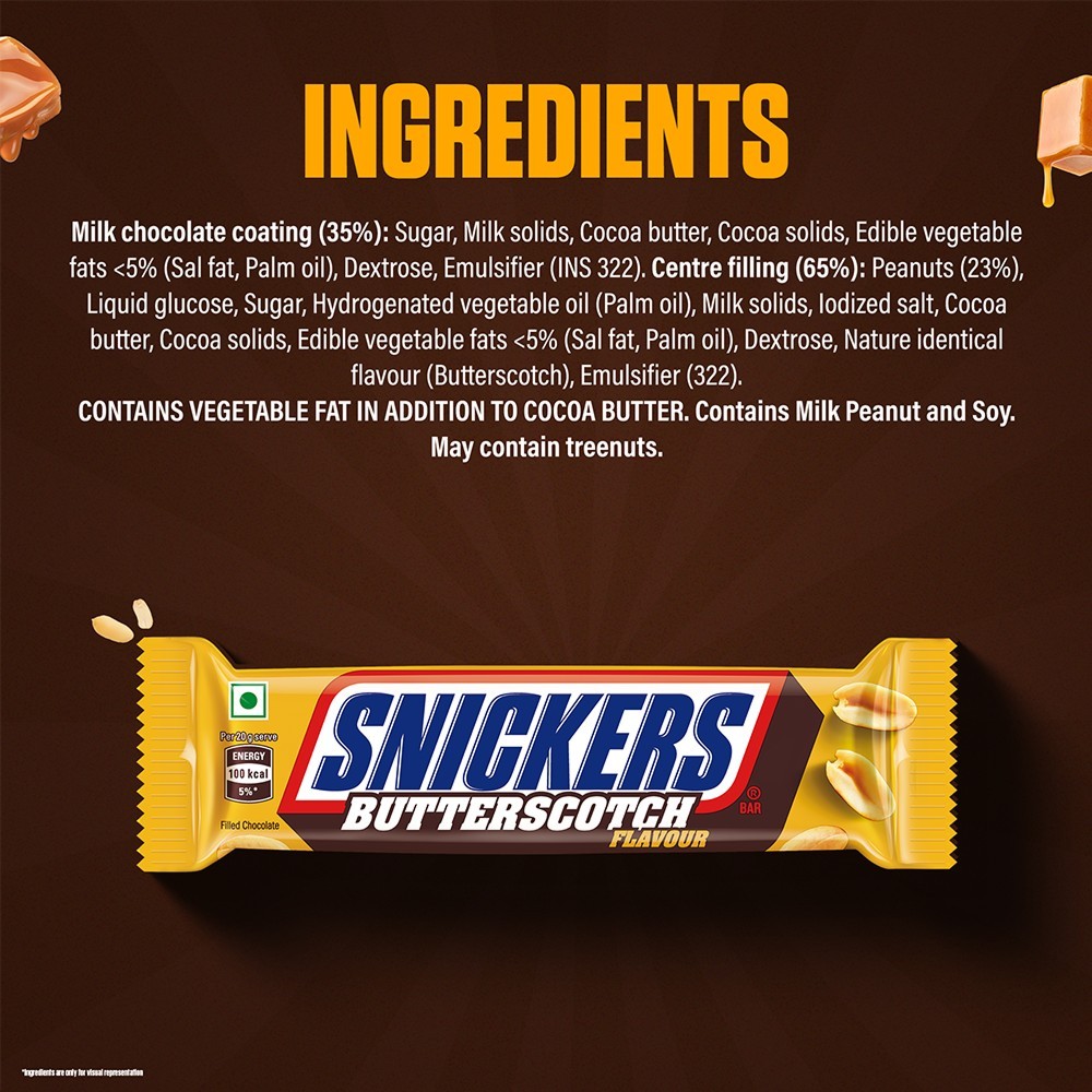 Snickers Butterscotch Flavoured Chocolate Filled Bar