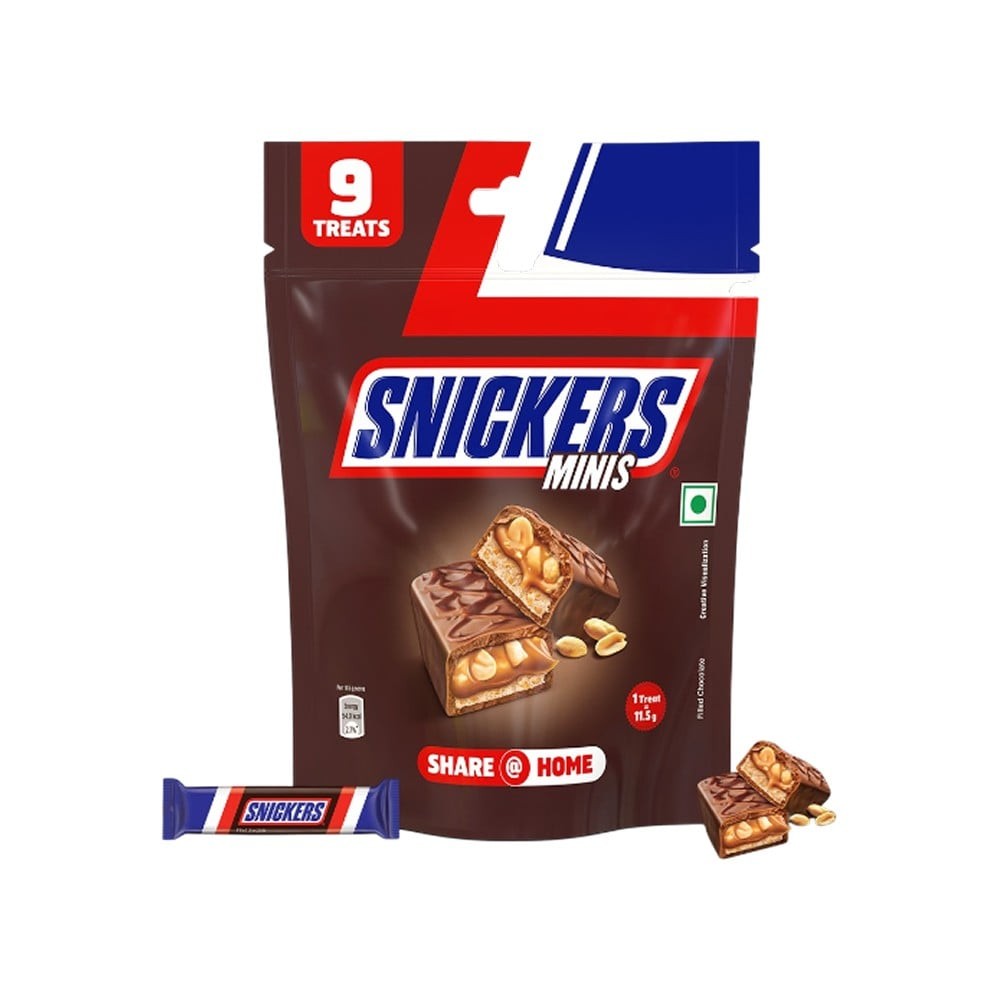 Snickers Nougat & Caramel Miniature Filled Bar Chocolate Pack