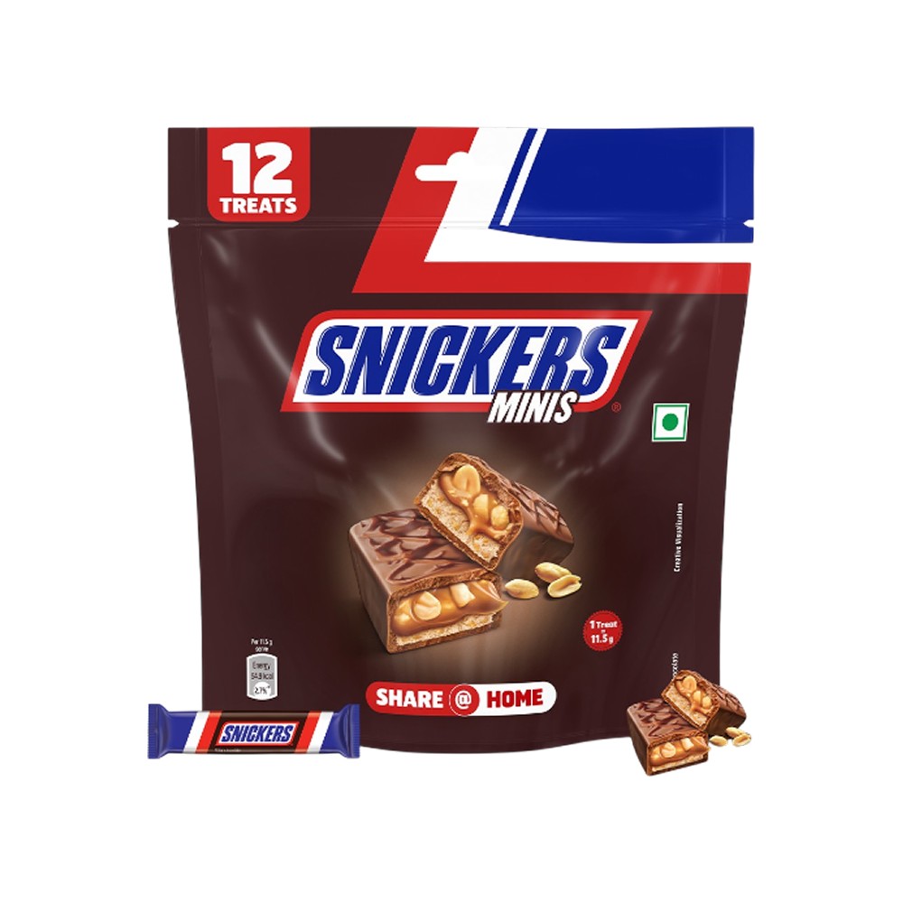 Snickers Nougat & Caramel Miniatures Filled Bar Chocolate Pack