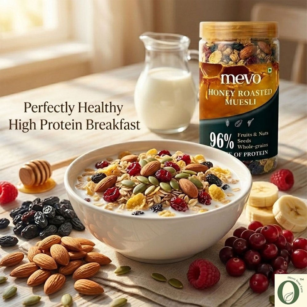 Mevo Muesli with 96% Fruits, Nuts & Seeds