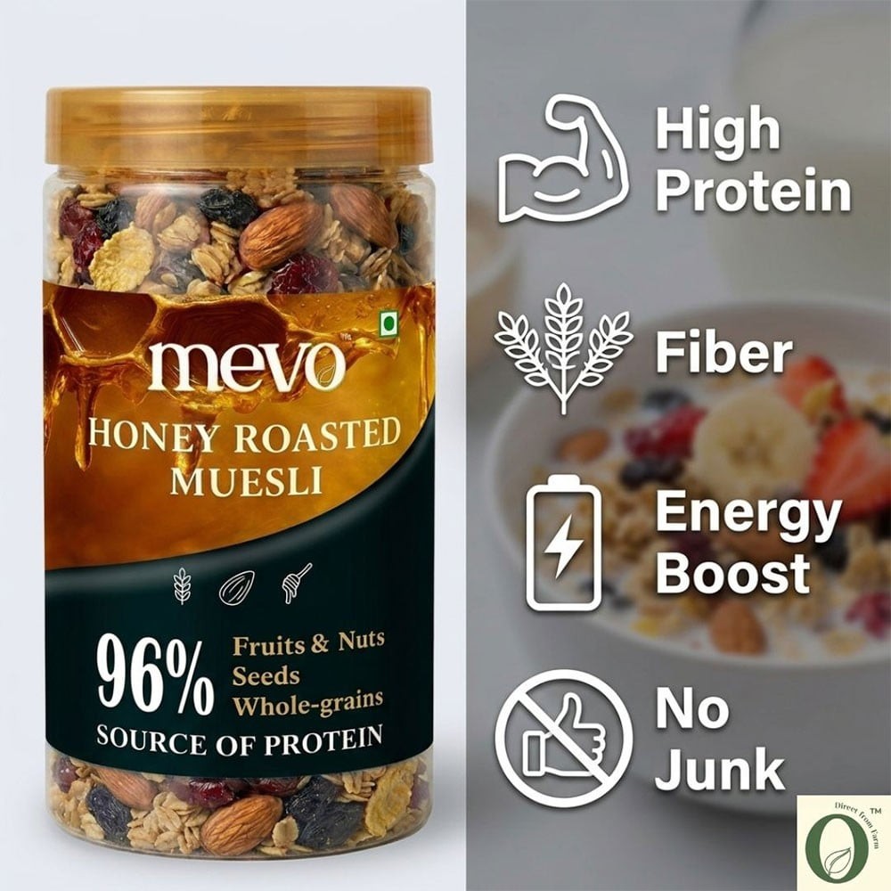 Mevo Muesli with 96% Fruits, Nuts & Seeds