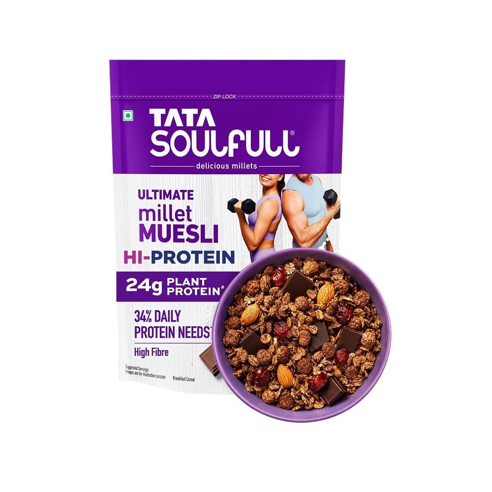 Tata Soulfull Millet Hi Protein Muesli Dark Choco