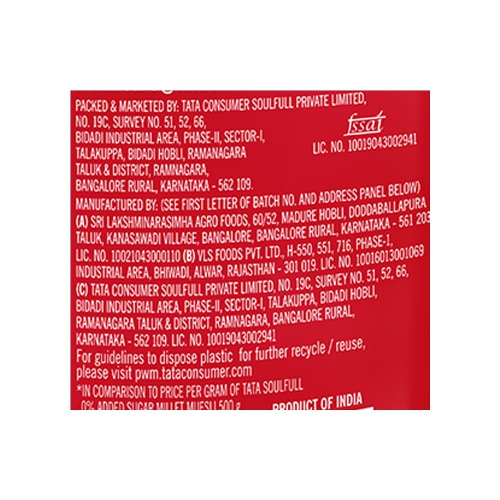 Tata Soulfull Millet Muesli With 0% Added Sugar, 97% Wholegrains Cereal