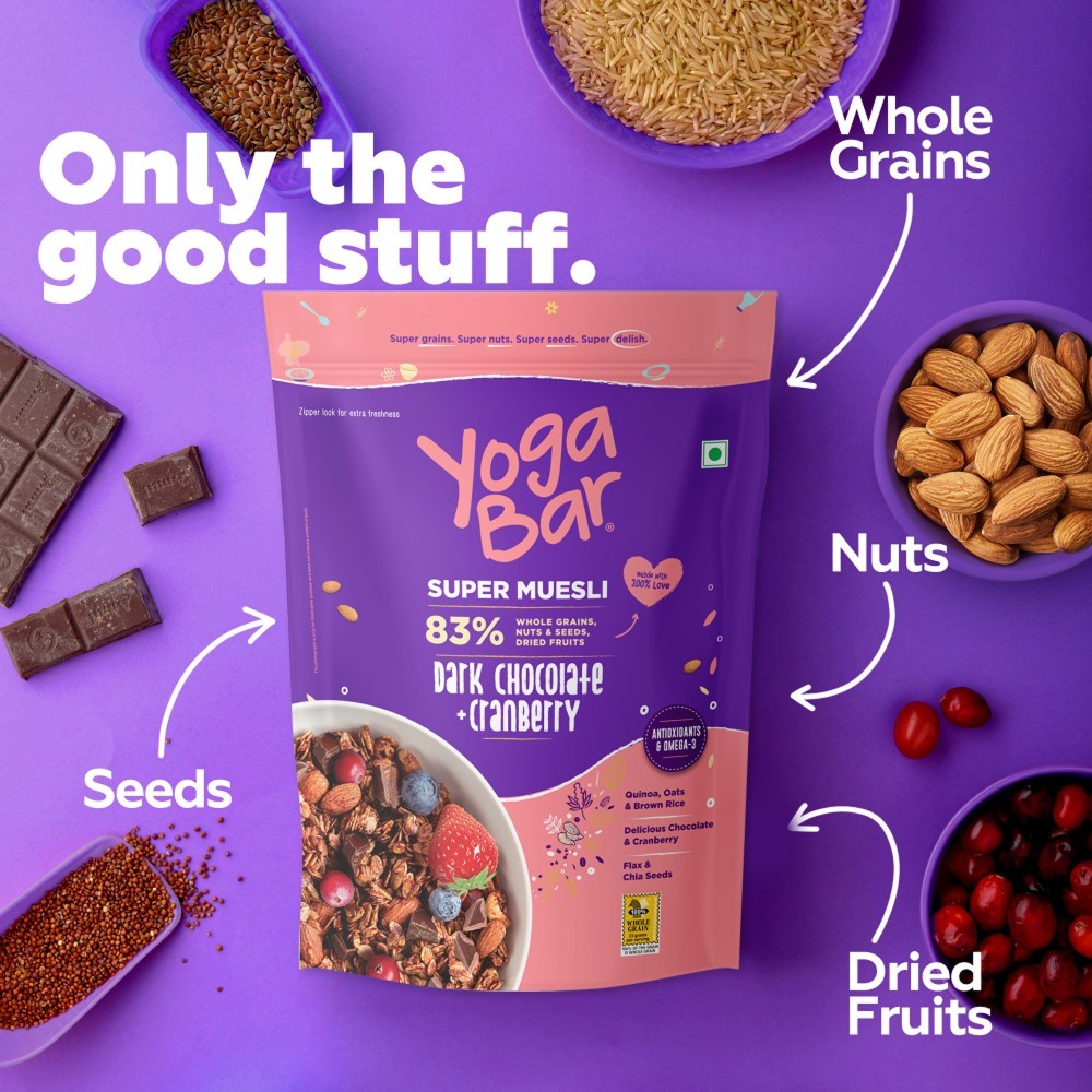 Yoga Bar Chocolate & Cranberry Super Muesli - Pack of 2