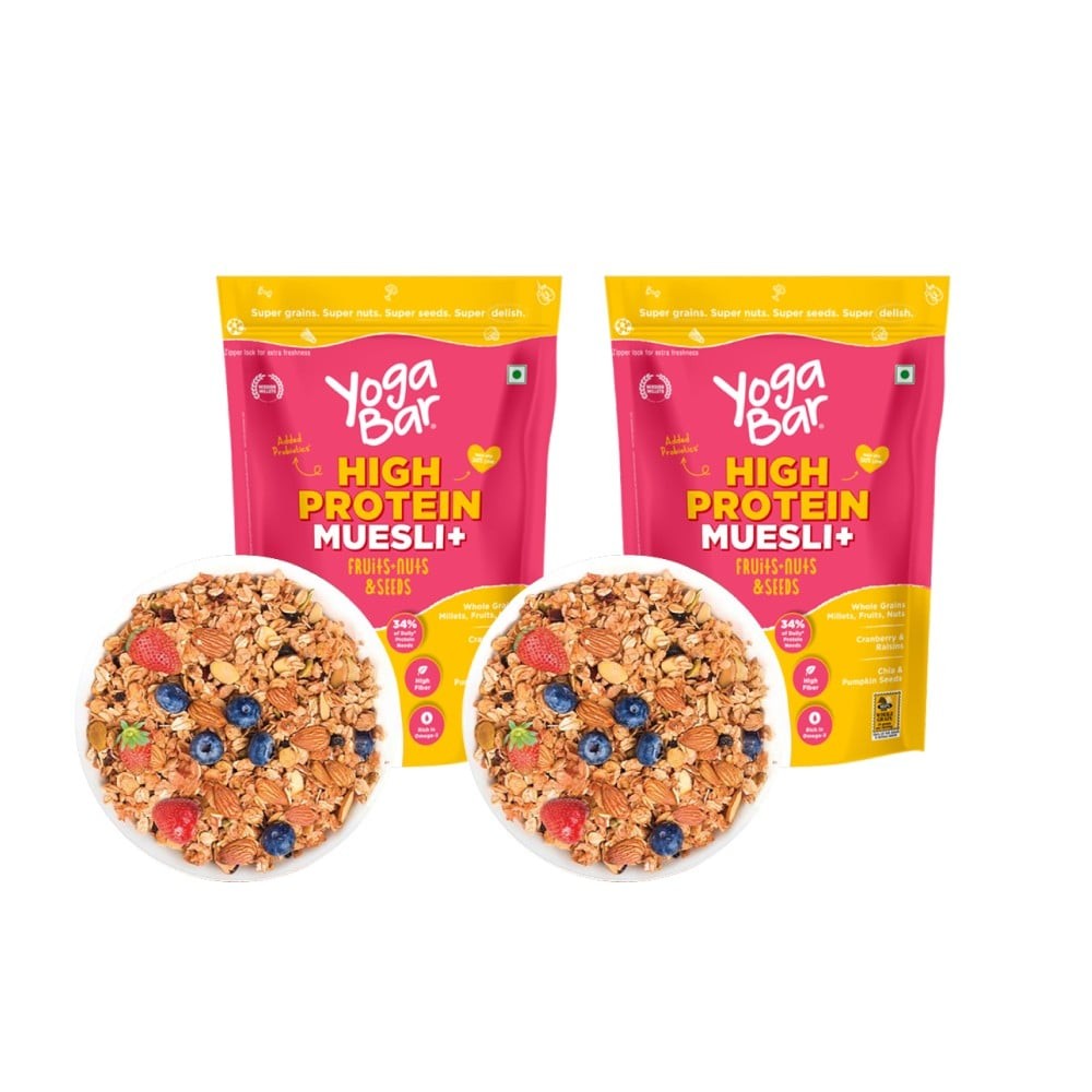 Yoga Bar Protein Muesli Fruits-Nuts & Seeds - Pack of 2